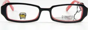 44-17-120 D Amato Dk212 Eyewear School Bus Kids Girls Eyeglass Frame Black / Red