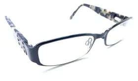 D175-c1 Dakota D175 C1 Black White Metal Rectangle Eyeglasses Frames Italy 50-17 Women