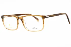 02zr David Beckham 827886526321 Db 1019 2zr Eyeglasses Brown Beige Frame 57mm