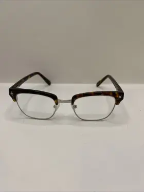 50-19-145 Derek Cardigan Si65 Eyeglasses Frame Only Dc7010 Brown Tortoise Half Rim