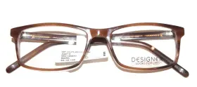 54-18-145 Designer A4013 Bark Brown Rx Eyeglasses Frames