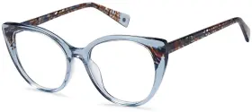 53-18-145 Dicaprio Dc364 Capri Optics Womens Eyeglasses Blue/brown With Soft Case