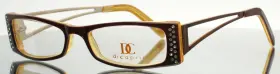 49-16-135 Dicaprio Dc39 Brown Womens Rectangle Full Rim Eyeglasses B 24