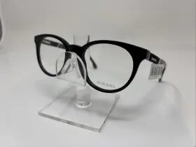 Dl5156 Diesel Col. 001 51/19 145 Shiny Black Oval Eyeglasses A3323