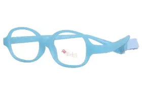 168062-2 Dilli Dalli Cuddles Eyeglasses Frame Youth Kids Azure Blue Full Rim 41mm