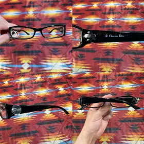 Cd3160 Dior Christian Cd 3160 D28 130 Square Black Eyeglasses Made In Italy