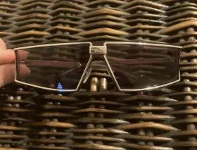Yb7r5 Dior Retro Christian Silver Rimmed Pink Lenses Sunglasses