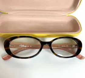 48-14-130 Disney Princesses Tinkerbell Eyeglass Frames Tortoise Pink Gold Girls