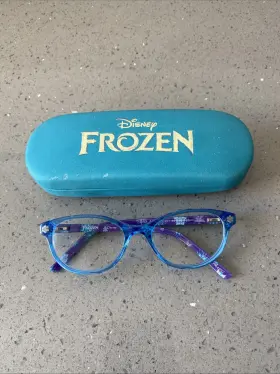 Fze901 Disney Frozen Eyeglasses Frames Only Youth Kids Blue/purple Full Rim 46mm