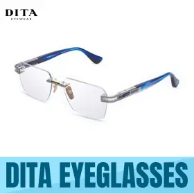 Dtx154-a-02 Dita 65465 Meta-evo Rx Antique Silver Blue Swirl Unisex Eyeglasses 56mm