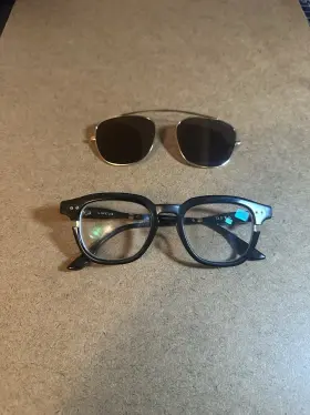 Dita 810029140256 Preowned Lineus Black 01 Eyeglasses With Sunglasses Clip