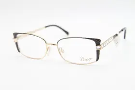 5458 Diva New C.2 Black Gold Authentic Eyeglasses 51-17