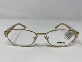 51-16-135 Dkny 1087 Dy 5634 Gold/white Metal Full Rim Eyeglasses Frame At45