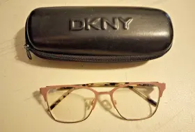 17-135 Dkny Dk3002 Eyeglasses Frames 608 Pink Tortoise Gold Full Rim 52 With Case