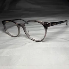 Dkny Dk5037 Eyeglasses Frames 270 Brown Blue Clear Purple Round 52-17-135