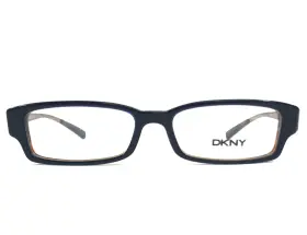 Dkny Dy4554 Eyeglasses Frames 3195 Shiny Navy Blue Brown Rectangle 51-16-130