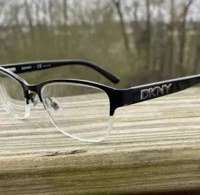 Dy5653 Dkny Black Half Rim Glasses Frames