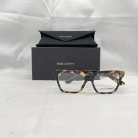 Dg3385 Dolce&gabbana 056262056813 And Womens Square Thick Eyeglasses Havana Blue Pearl Preowned