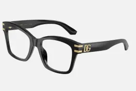 0dg3419 Dolce & Gabbana 056262464434 New And Eyeglasses Dg 3419 501 54-19 145 Shiny Black Gold Frames