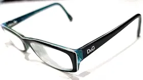 Dd1212 Dolce&gabbana And Small Black Blue Rectangular Eyeglasses 52-16 135