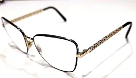 Dg1346 Dolce&gabbana And Black Gold Square Cat Eyes Eyeglasses 55-17 140