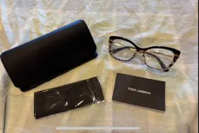 Dolce&gabbana Dg3325 And Eyeglasses Black Gold Leopard Cat Eye Rim Original 400