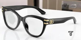 0dg3418-501 Dolce N Gabbana And Dg3418 501 Black Demo Lens 55 Mm Womens Eyeglasses