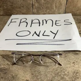 8247 Donna Karan 604 Brown Half Rim Eyeglasses Frame Italy 48-18-135-30mm Nwot