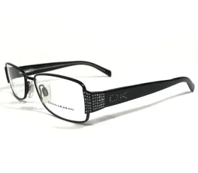 50-15-130 Donna Karan Dk3552-b 1004 Eyeglasses Frames Black Rectangular Crystals