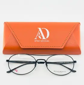 51-19-135 Donna Karan Do1001 001 Black Unisex Aviator Full Rim Eyeglasses B 37
