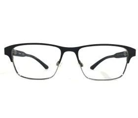 54-17-145 Dragon Dr2004 Eyeglasses Frames 410 Blue Silver Rectangle Full Rim