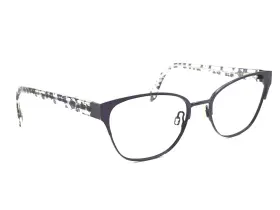 Dj1002 Draper James 505 Plum Clear Floral Cat Eye Eyeglasses Frames 49-16 130