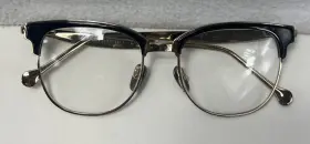H771 Dream Fever Col. A Gold/black Metal Round Eyeglass Frames Only 51 17 143