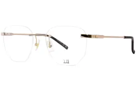 Du0066o Dunhill 007 Eyeglasses Frame Mens Gold Rimless Style 55-mm