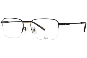 Du0067oa Dunhill 005 Titanium Eyeglasses Frame Mens Black Semi Rim 56mm