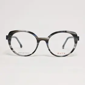 Dz2292 Dutz Womens Oval / Cat Eye Glasses In Blue Horn 49mm