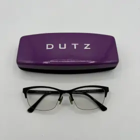 Dz587 Dutz Semi-rimless Eyeglass Frames Only Prescription Lenses With Case Dz587 Dutz Semi-rimless Eyeglass Frames Only Prescription Lenses With Case