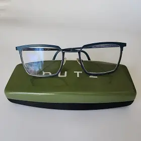 Dz798 Dutz Col. 46 Teal Blue The Netherlands Eyeglasses Frame Square 50-22 145mm
