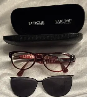 51-17-135 Easyclip Ec387 Ec312 Magnetic Clip-on Sunglasses / Eyeglass Frame Combo 30