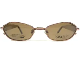 50-17-135 Easyflip P6075 Petite Eyeglasses Frames Mod 10 Shiny Brown W Clip Ons