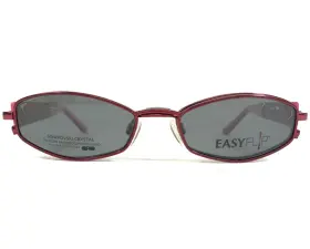 52-17-135 Easyflip Q4080 Eyeglasses Frames Mod 30 Red Pink Oval W Clip On Lenses