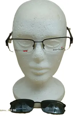 Easytwist 686245107720 Ct 207 Black With Polarized Clip On Eyeglasses Frames 56 18 140 Easytwist 686245107720 Ct 207 Black With Polarized Clip On Eyeglasses Frames 56 18 140