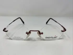46-23-140 Easytwist Et676 Easy Twist Mod. 30 Burgundy Rimless Eyeglasses Frame Ni66 46-23-140 Easytwist Et676 Easy Twist Mod. 30 Burgundy Rimless Eyeglasses Frame Ni66