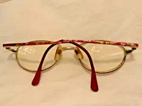 C0103 Echo M2052 Italy Metal Frames Eyeglasses Red Floral 52 19 130 Fairy Elegance Hip
