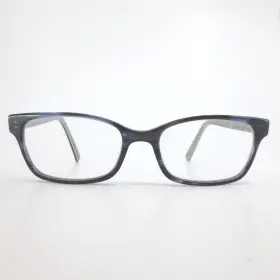 52-17-140 Ed Ellen Degeneres Ed509 Irn Blue Marbled Plaid Rectangular Eyeglasses