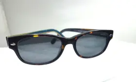 51-17-140 Eddie Bauer 8212 Eyeglasses Frames Only Brown Tortoise Shell Sapphire