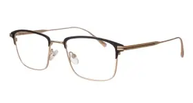 Editor 876230064866 New Eyewear Black And Gold Scott Eyeglasses 52/20/145
