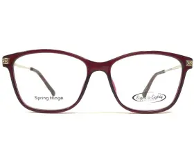 53-18-135 Eight To Eighty 812539030652 Eyeglasses Frames Brianna Burgundy Red Gold Square