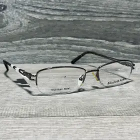 53-17-135 Elizabeth Arden 6015a-1 Ea Eyeglass Frames Brown Half Rim Tortoise