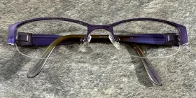 50-17-130 Elizabeth Arden 62a-3 Petite Eapt Purple Half Rim Eyeglasses Frame G13